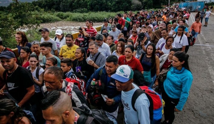 مهاجران ونزوئلایی به آمریکا می‌روند