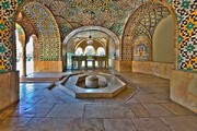 ستون سنگی ایوان خلوت کریمخانی در کاخ گلستان مرمت شد