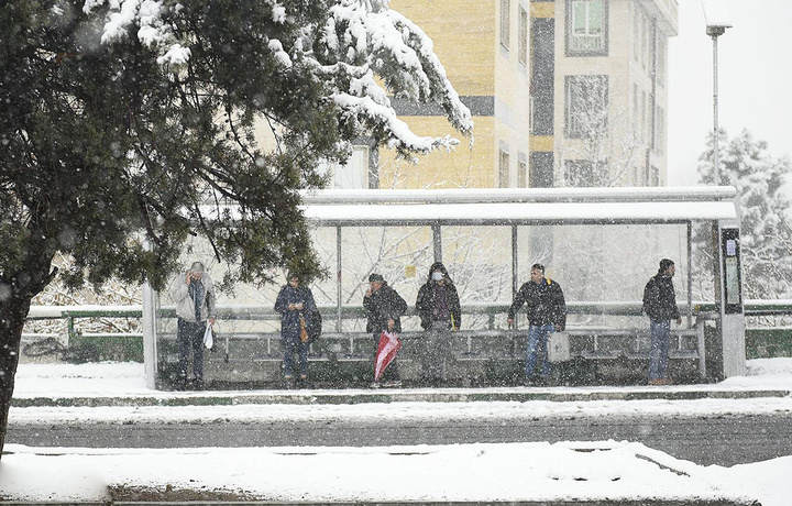 برف زمستانی در تهران