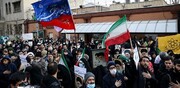 مردم تهران مقابل سفارت فرانسه تجمع کردند