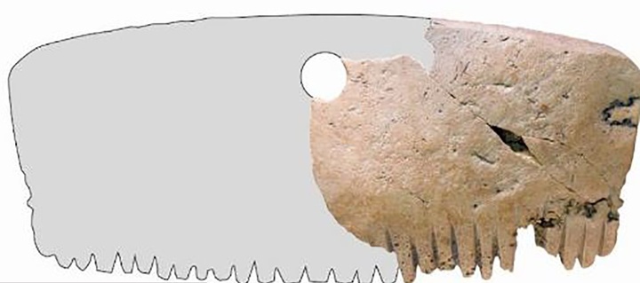 شانه‌ی ساخته شده از جمجمه انسان حیرت باستان‌شناسان را برانگیخت